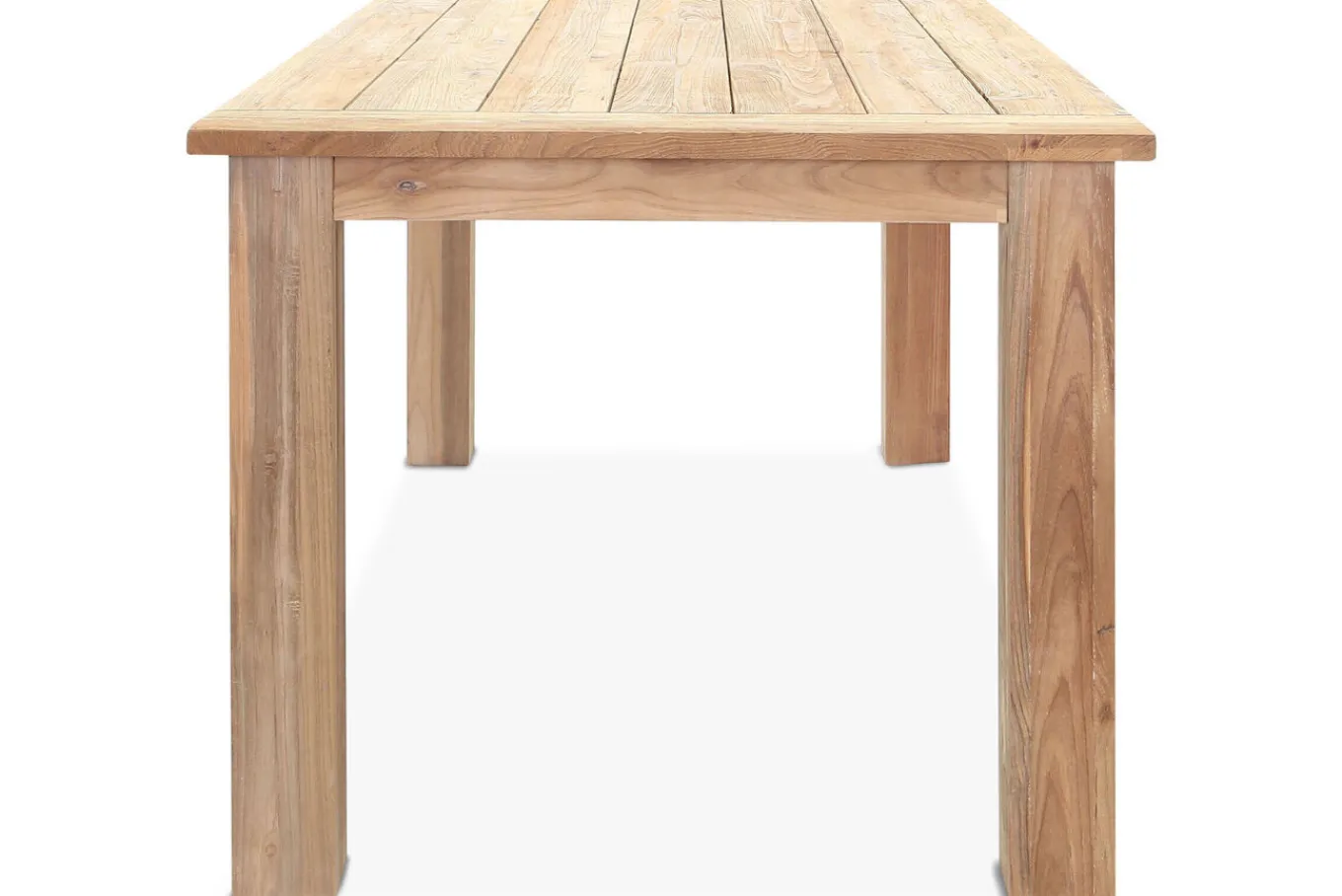New Esstisch, natur, recyceltes SLVK-Teakholz, Plattenstärke 30 mm, 160 x 90 x 77 cm Gartentische
