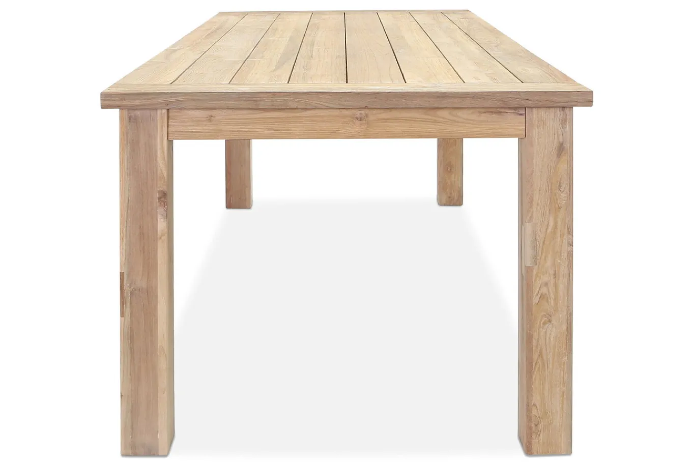 Outlet Esstisch, natur, recyceltes SLVK-Teakholz, Plattenstärke 30 mm, 200 x 100 x 77 cm Gartentische|Teak-Gartenmöbel