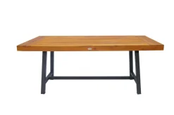 Clearance Esstisch, natur/schwarz, Akazie, 172,5 x 90 cm, FSC®-zertifiziertes Produkt Gartentische