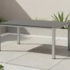 Clearance Esstisch, silber/anthrazit, Aluminium/Spraystone, 160x95 cm Gartentische