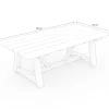 Clearance Esstisch XXL, natur, recyceltes Teak, 220x110cm, rustikal gebürstet, Tischplattenstärke 4cm, FSC®-zertifiziertes Produkt Gartentische