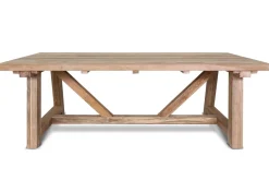Clearance Esstisch XXL, natur, recyceltes Teak, 220x110cm, rustikal gebürstet, Tischplattenstärke 4cm, FSC®-zertifiziertes Produkt Gartentische