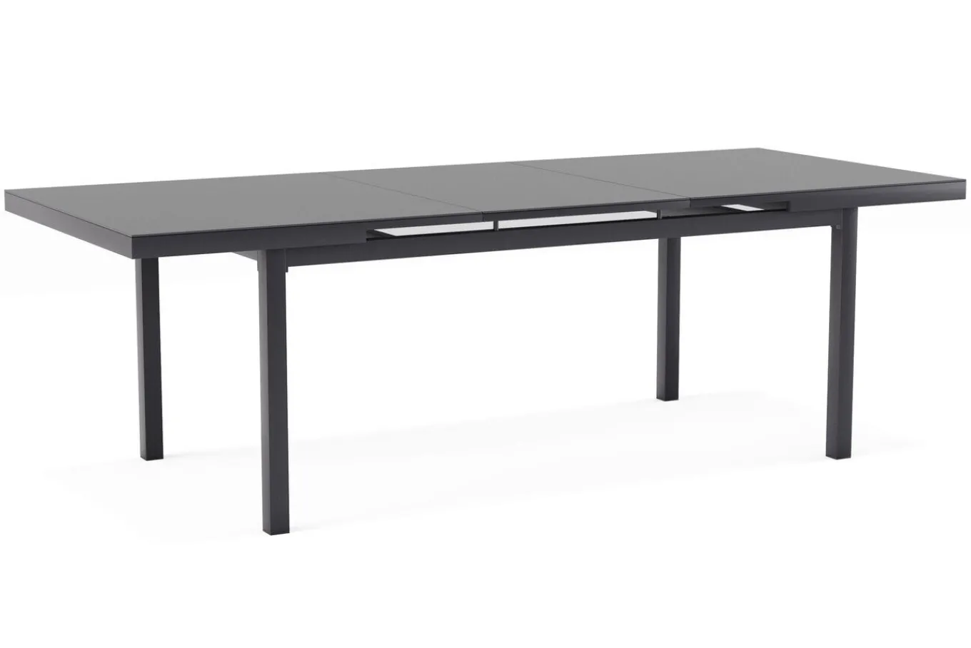 Clearance Evora Garten-Essgruppe, grau/anthrazit, Alu/Polyrattan, ausziehbare Tischplatte 180/240 x 100 cm, 6 Diningsessel Garten-Essgruppen