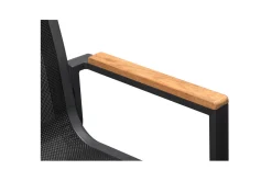 New Evora Garten-Essgruppe, grau/anthrazit, Alu/Teak/Textilene, 200 x 100 cm, stapelbar, FSC®-zertifiziertes Produkt Garten-Essgruppen