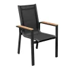 Outlet Evora Garten-Essgruppe, anthrazit/natur, Aluminium/Teak/Textilene, 240 x 100 cm, FSC®-zertifiziertes Produkt Garten-Essgruppen