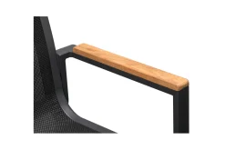 Outlet Evora Garten-Essgruppe, anthrazit/natur, Aluminium/Teak/Textilene, 240 x 100 cm, FSC®-zertifiziertes Produkt Garten-Essgruppen