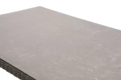 New ExklusivmodellRocking Comfort Esstisch, grau-braun-meliert, Alu/Polyrattan/Glaskeramik, 180x110 cm, pulverbeschichtet Gartentische