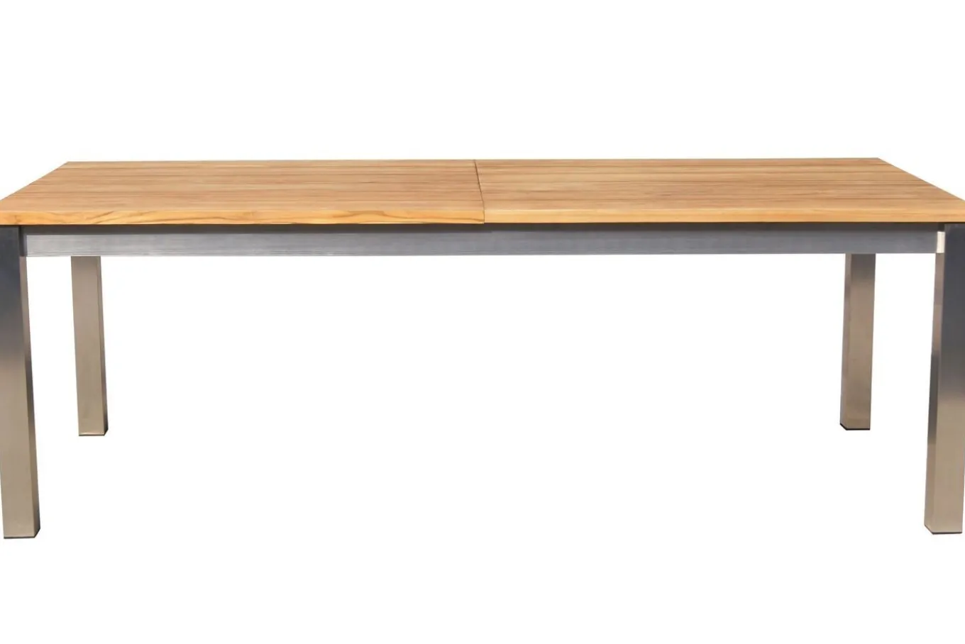 Discount Falun Garten-Essgruppe mit 8 Sesseln, braun/silber, Teakholz/Edelstahl, 220/340 x 100 cm, ausziehbar stapelbar FSC®-zertifiziert Garten-Essgruppen