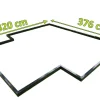 Best Fundament für Gewächshaus 22283, schwarz, Alu, 320x376x9cm, pulverbeschichtet Gewächshaus