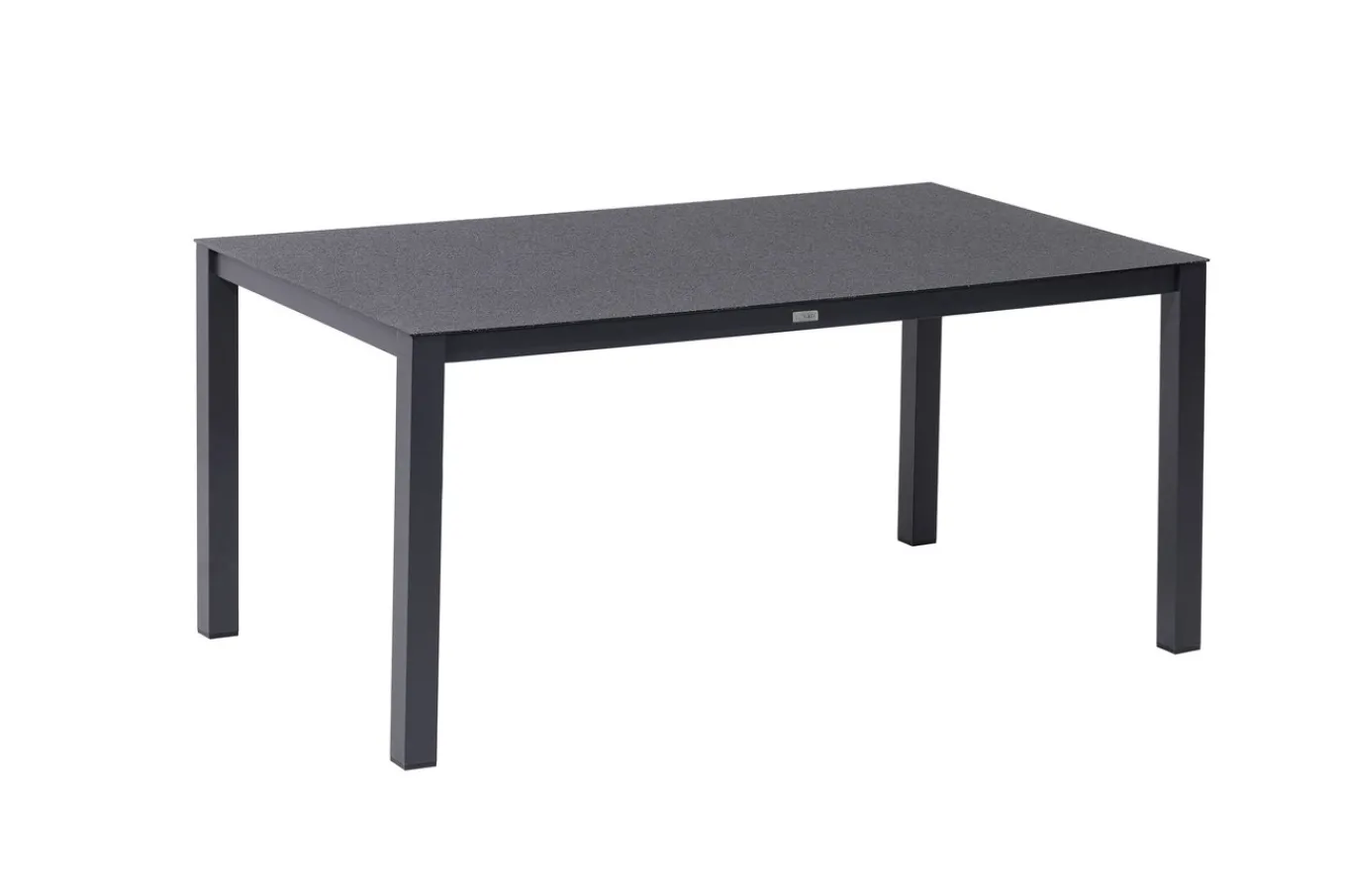 Clearance Garten-Essgruppe, anthrazit matt, Alu/Spraystone/Textilen, 160x95 cm, 6 Klappstühle, verstellbar Garten-Essgruppen