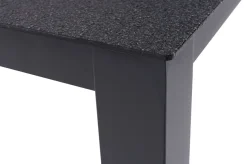 Outlet Garten-Essgruppe, anthrazit matt, Alu/Spraystone/Textilen, 160x95 cm, 4 Stapelsessel Garten-Essgruppen|Aluminium-Gartenmöbel