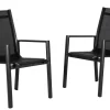 Discount Garten-Essgruppe, anthrazit matt, Alu/Spraystone/Textilen, 160x95 cm, 6 Stapelsessel Garten-Essgruppen