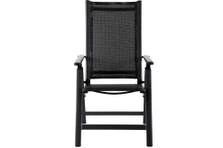 Discount Garten-Essgruppe, anthrazit matt, Alu/Spraystone/Textilen, 160 x 95 cm, 4 Klappstühle Garten-Essgruppen