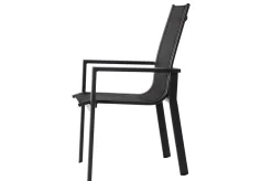 Discount Garten-Essgruppe, anthrazit matt, Alu/Spraystone/Textilen, 160 x 95 cm, 4 Stapelsessel, 2 Klappstühle Garten-Essgruppen