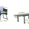 Sale Garten-Essgruppe, anthrazit, Aluminium, Tisch 180/270x100 cm, 6 Sessel Garten-Essgruppen|Aluminium-Gartenmöbel