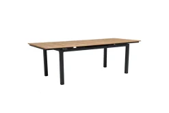 Outlet Garten-Essgruppe, Anthrazit, Aluminium/Teak, Ausziehtisch ca. 183/243 x 100 cm, 6x Sessel Garten-Essgruppen|Aluminium-Gartenmöbel