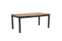 Sale Garten-Essgruppe, Anthrazit Matt, Aluminium/Teak, Ausziehtisch ca. 183/243x100 cm, 8 Sessel Garten-Essgruppen|Aluminium-Gartenmöbel