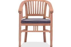 Best Garten-Essgruppe, Edelstahl/recyceltes Teak, 200/260x100 cm, 6 Armlehnensessel, inkl. Polster, FSC®-zertifiziertes Produkt Garten-Essgruppen