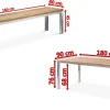 Clearance Garten-Essgruppe, Edelstahl/recyceltes Teak, Tisch 180x90 cm, 2 Bänke, FSC®-zertifiziertes Produkt Garten-Essgruppen