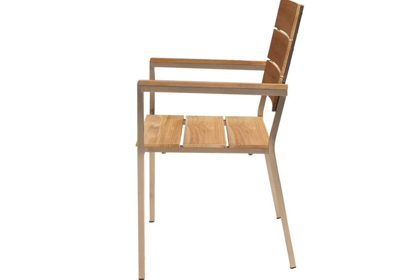 Sale Garten-Essgruppe, Edelstahl/recyceltes Teak, Tisch 180 x 90 cm, 6 Stapelsessel, FSC®-zertifiziertes Produkt Garten-Essgruppen|Edelstahl-Gartenmöbel