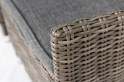 Best Garten-Essgruppe, Edelstahl/recyceltes Teak, Tisch 220x100 cm, 6 Hochlehner- Diningsessel, A-Gestell, FSC®-zertifiziertes Produkt Polyrattan-Gartenmöbel|Garten-Essgruppen