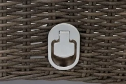 Best Garten-Essgruppe, Edelstahl/recyceltes Teak, Tisch 220x100 cm, 6 Hochlehner- Diningsessel, A-Gestell, FSC®-zertifiziertes Produkt Polyrattan-Gartenmöbel|Garten-Essgruppen
