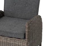 Best Garten-Essgruppe, Edelstahl/recyceltes Teak, Tisch 220x100 cm, 6 Hochlehner- Diningsessel, A-Gestell, FSC®-zertifiziertes Produkt Polyrattan-Gartenmöbel|Garten-Essgruppen