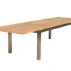 Best Garten-Essgruppe, Edelstahl/Teak, 220/340 x 100 cm, 6 Freischwinger, silber, Tischplattedicke 3cm, FSC®-zertifiziertes Produkt Garten-Essgruppen|Edelstahl-Gartenmöbel