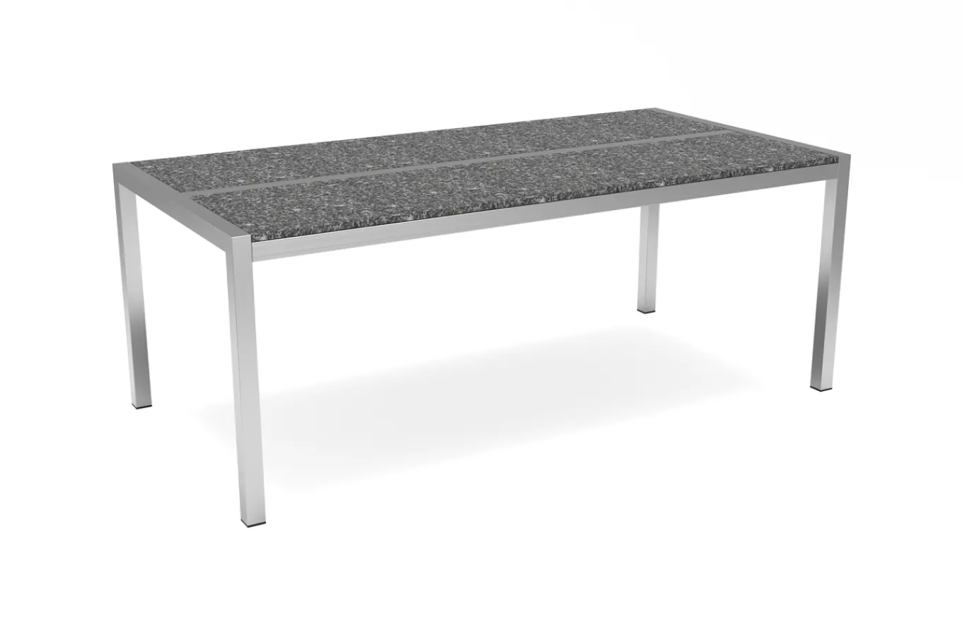 Online Garten-Essgruppe, graphite, Edelstahl/Glaskeramik, 200x100cm, 6 Freischwinger, hohe Belastbarkeit Garten-Essgruppen