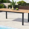 Garten-Essgruppe mit 6 Sesseln, xerix/anthrazit, Alu/Textilene, ausziehbar & stapelbar, witterungsbeständig, Garten-Essgruppen