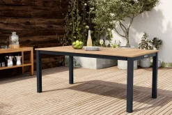 Sale Garten-Essgruppe mit 8 Sesseln, xerix/anthrazit, Alu/Textilene, ausziehbar & stapelbar, witterungsbeständig, hohe Belastbarkeit, pflegeleicht Garten-Essgruppen|Aluminium-Gartenmöbel