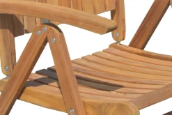 New Garten-Essgruppe, natur, Akazie, Tisch 160 x 90 cm, 6 Klappsessel, FSC®-zertifiziertes Produkt Garten-Essgruppen|Akazien-Gartenmöbel