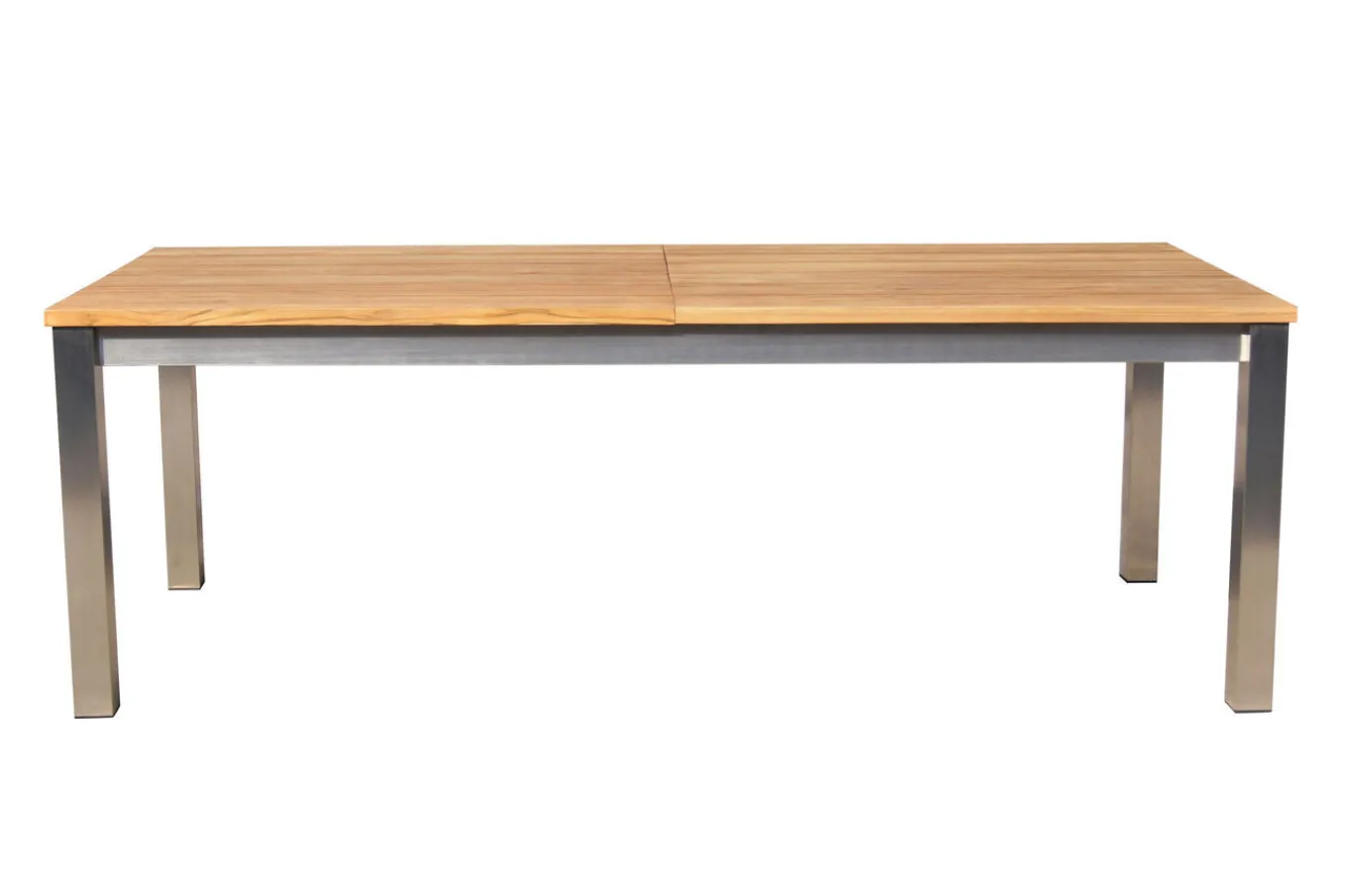 New Garten-Essgruppe, natur/anthrazit, Edelstahl/Textilene/Teakholz, Ausziehtisch 220/340x100cm, 6 Diningsessel, FSC®-zertifiziertes Produkt Edelstahl-Gartenmöbel