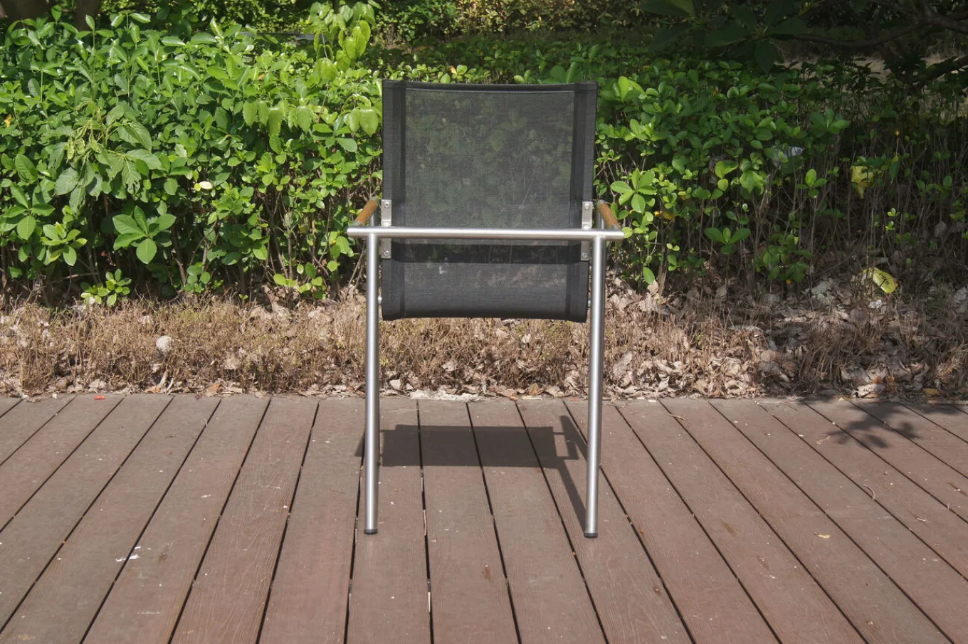 New Garten-Essgruppe, natur/anthrazit, Edelstahl/Textilene/Teakholz, Ausziehtisch 220/340x100cm, 6 Diningsessel, FSC®-zertifiziertes Produkt Edelstahl-Gartenmöbel
