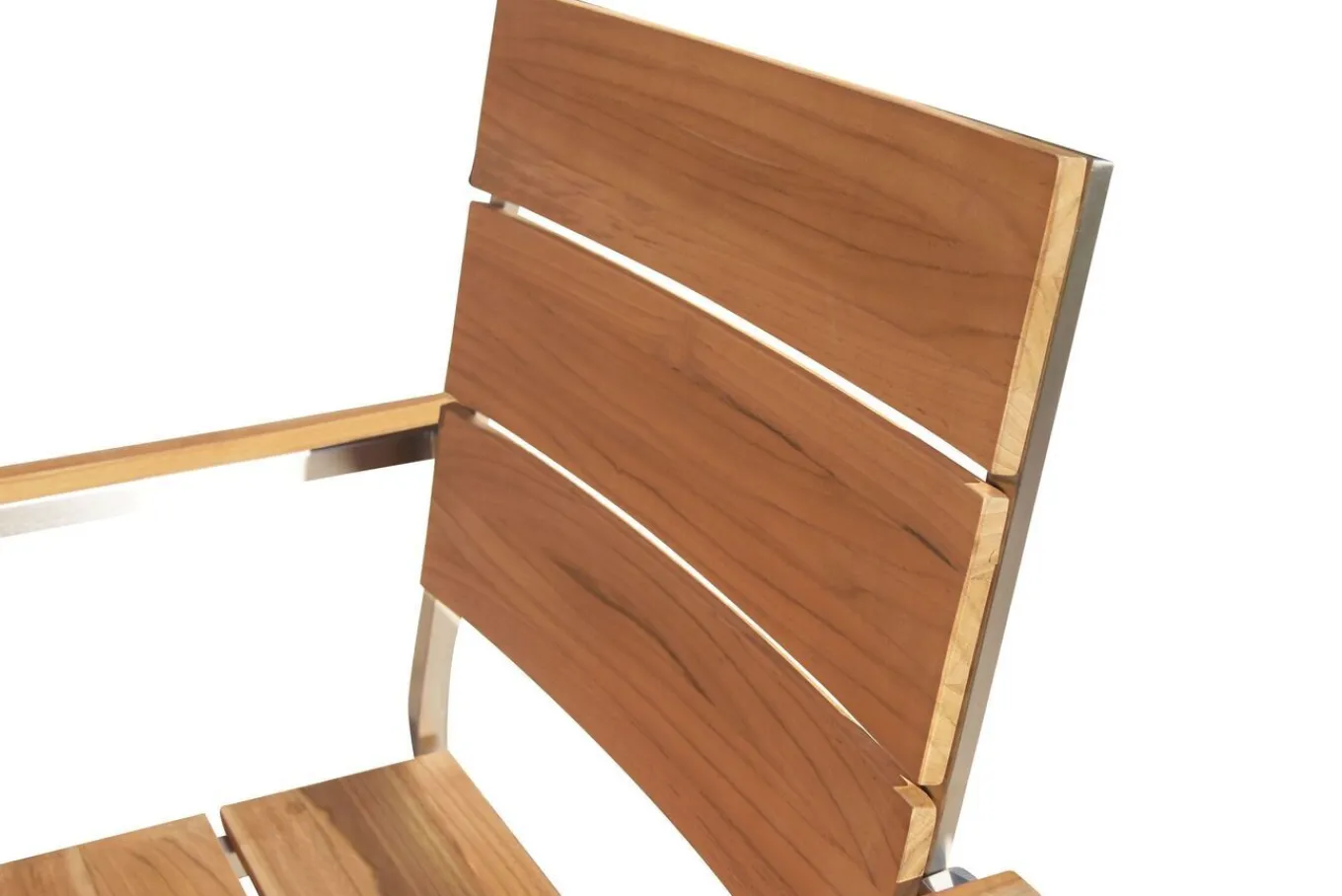 Hot Garten-Essgruppe, natur, Edelstahl/Teak, Ø 170 cm, 6 Stapelsessel, inkl. drehbarer Granitplatte + Eiskühler, FSC®-zertifiziertes Produkt Garten-Essgruppen|Edelstahl-Gartenmöbel