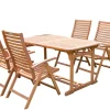 Clearance Garten-Essgruppe, natur, Akazie, Ausziehtisch 180/240 x 100 cm, 4 Klappstühle, klappbar, FSC®-zertifiziertes Produkt Garten-Essgruppen|Akazien-Gartenmöbel