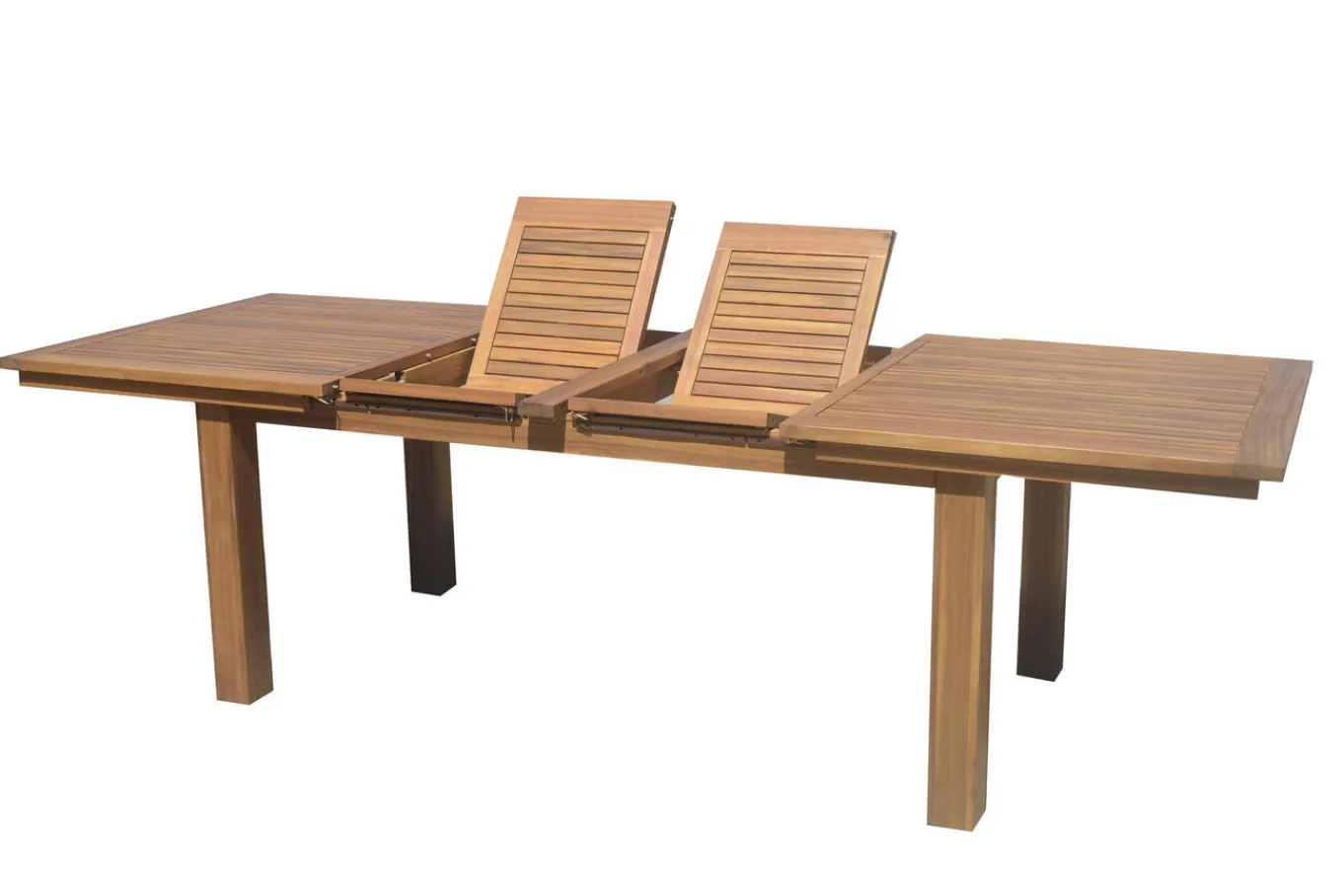 Hot Garten-Essgruppe, natur, Akazie, Ausziehtisch 180/220/260 x 100 cm, 6 Klappstühle, FSC®-zertifiziertes Produkt Garten-Essgruppen|Akazien-Gartenmöbel