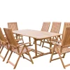 Hot Garten-Essgruppe, natur, Akazie, Ausziehtisch 150/200 x 90 cm, 8 Klappstühle, FSC®-zertifiziertes Produkt Garten-Essgruppen|Akazien-Gartenmöbel
