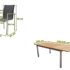 New Garten-Essgruppe, natur/anthrazit, Edelstahl/Textilene/Teakholz, Ausziehtisch 180/240x100cm, 8 Diningsessel, FSC®-zertifiziertes Produkt Garten-Essgruppen