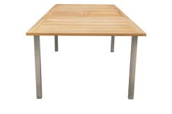 New Garten-Essgruppe, natur/anthrazit, Edelstahl/Textilene/Teakholz, Ausziehtisch 180/240x100cm, 8 Diningsessel, FSC®-zertifiziertes Produkt Garten-Essgruppen