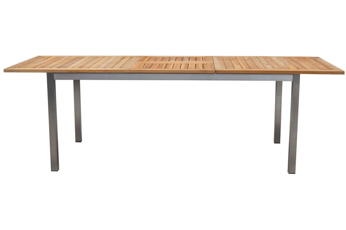 New Garten-Essgruppe, natur/anthrazit, Edelstahl/Textilene/Teakholz, Ausziehtisch 180/240x100cm, 8 Diningsessel, FSC®-zertifiziertes Produkt Garten-Essgruppen