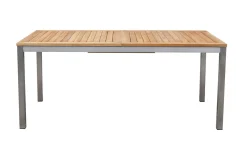 Garten-Essgruppe, natur/anthrazit, Edelstahl/Textilene/Teakholz, Ausziehtisch 180/240x100cm, 6 Diningsessel, FSC®-zertifiziertes Produkt Garten-Essgruppen