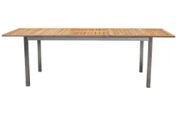Garten-Essgruppe, natur/anthrazit, Edelstahl/Textilene/Teakholz, Ausziehtisch 180/240x100cm, 6 Diningsessel, FSC®-zertifiziertes Produkt Garten-Essgruppen