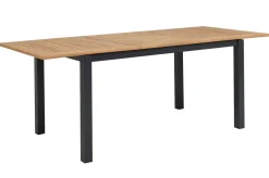 Garten-Essgruppe, ® anthrazit matt, Alu / Teak / Textil, Tisch 150/210 x 90 cm, 6 Stapelsessel, 2 Klappstühle Garten-Essgruppen
