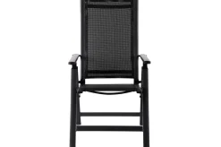 Outlet Garten-Essgruppe, ® anthrazit matt, Alu / Teak / Textil, Ausziehtisch 180/240 x 100cm, 6 Klappstühle Garten-Essgruppen