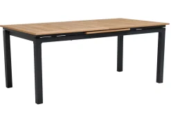 Outlet Garten-Essgruppe, ® anthrazit matt, Alu / Teak / Textil, Ausziehtisch 180/240 x 100cm, 6 Klappstühle Garten-Essgruppen