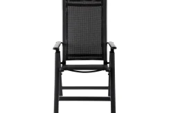 Online Garten-Essgruppe, ® anthrazit matt, Alu / Teak / Textil, Ausziehtisch 150/210 x 90 cm, 8 Klappstühle Garten-Essgruppen