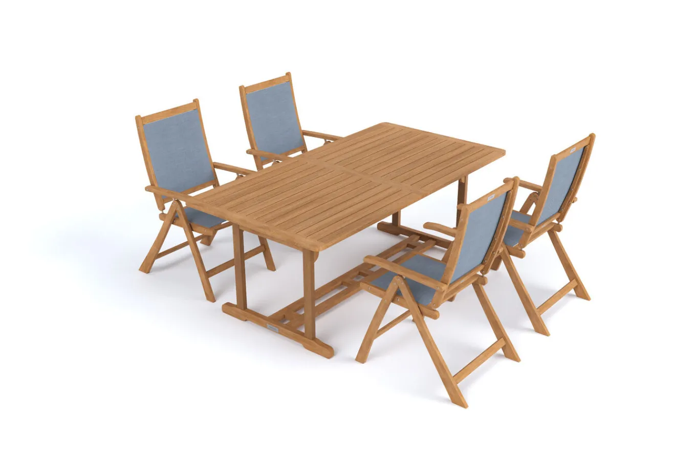 Best Garten-Essgruppe, 4 Personen, ausziehbar, 180-240cm, Akazie/Textilene, FSC®-zertifiziert Garten-Essgruppen|Akazien-Gartenmöbel