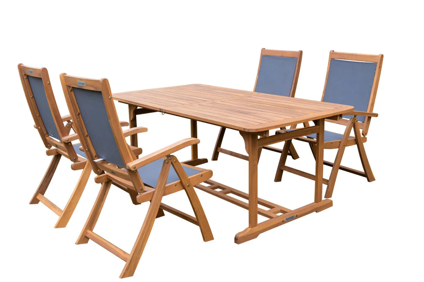 Best Garten-Essgruppe, 4 Personen, ausziehbar, 180-240cm, Akazie/Textilene, FSC®-zertifiziert Garten-Essgruppen|Akazien-Gartenmöbel