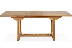 Hot Garten-Essgruppe, 6 Personen, ausziehbarer Tisch 160–210 cm, Teakholz, inkl. Polster Garten-Essgruppen